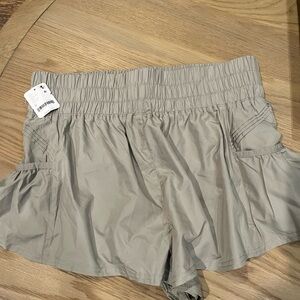 FP Movement by Free People Get Your Flirt On Shorts - Color Sage Stone